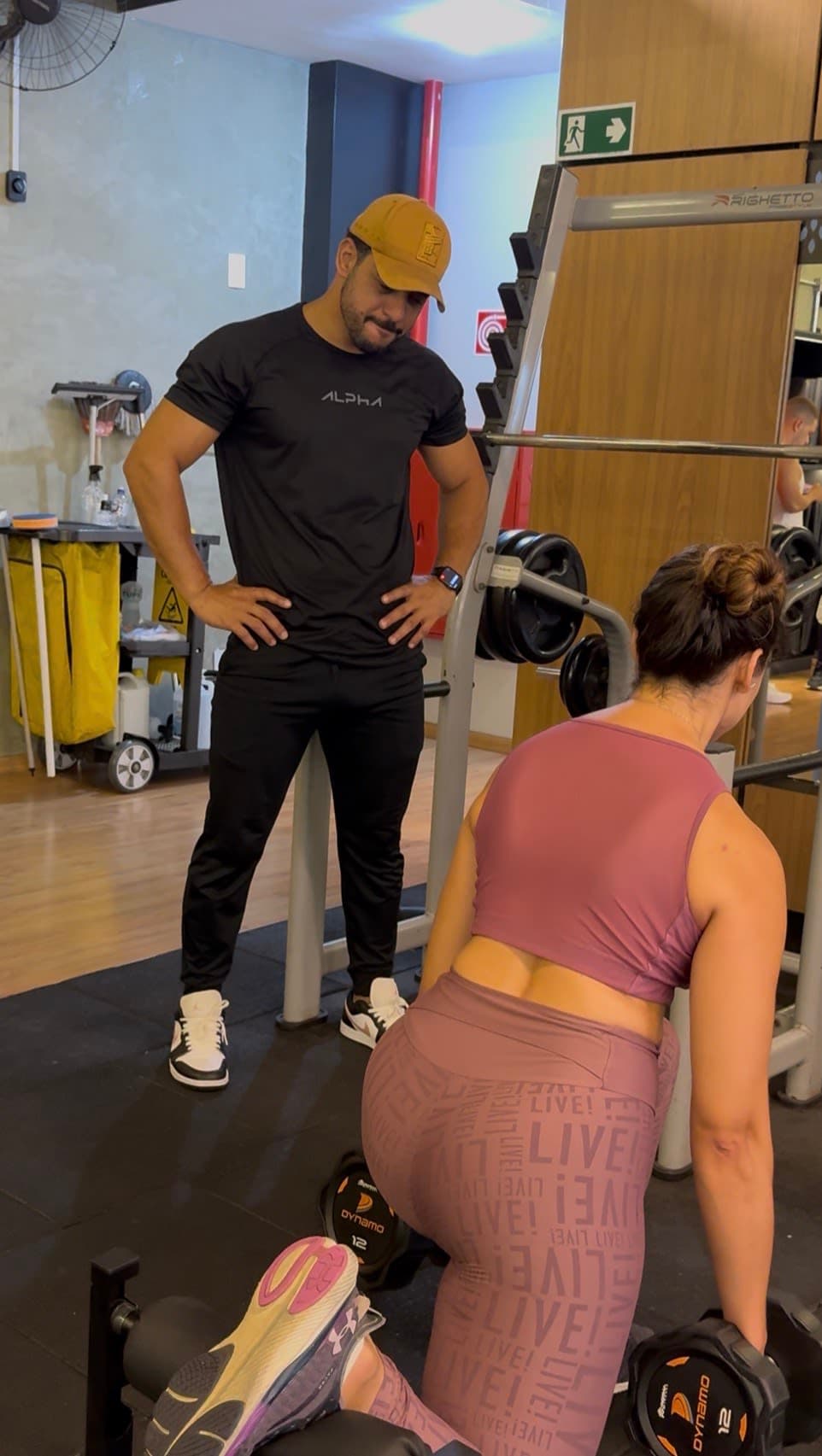 Acompanhamento técnico durante aula de personal